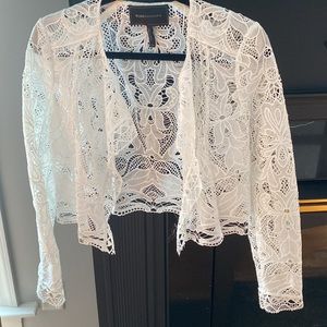 BCBGMAXARIA lace top.